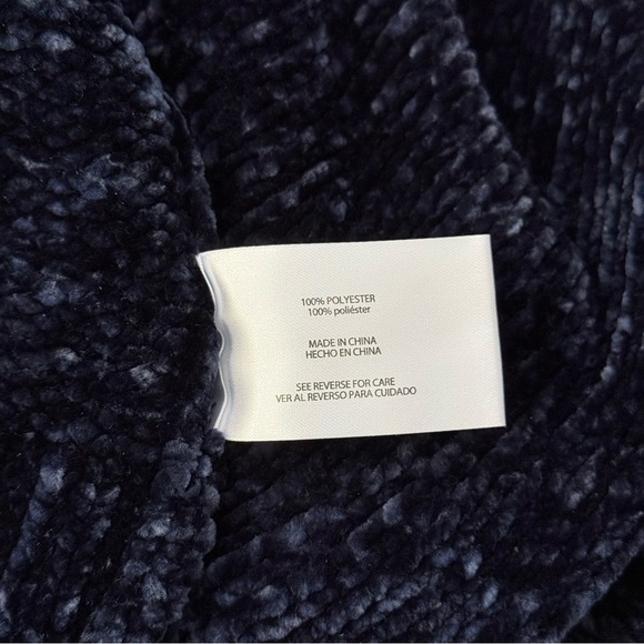Orvis Soft Chenille Tunic Sweater Womens Size Large Blue Relaxed Fit Ribbed - Picture 11 of 11